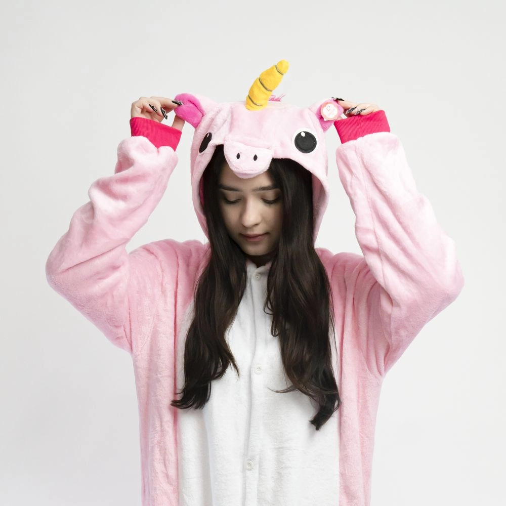 Kigurumi Unicorn roz M (159–168 cm)