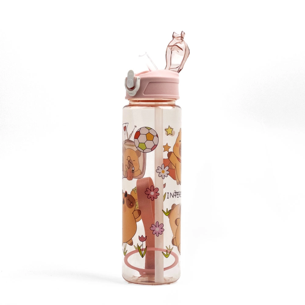 Sticlă cu Pai Capibara (700 ml)
