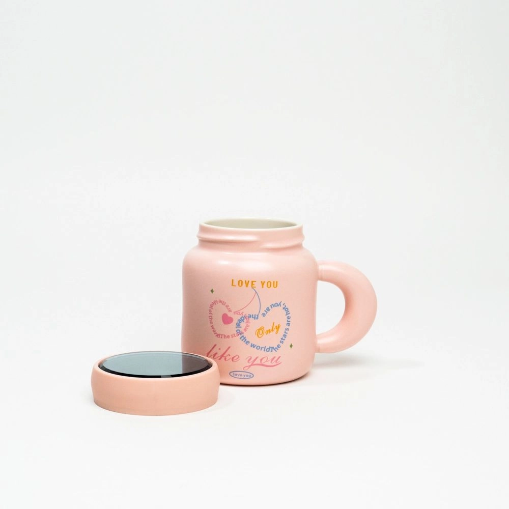 Cană ceramică cu capac 450 ml