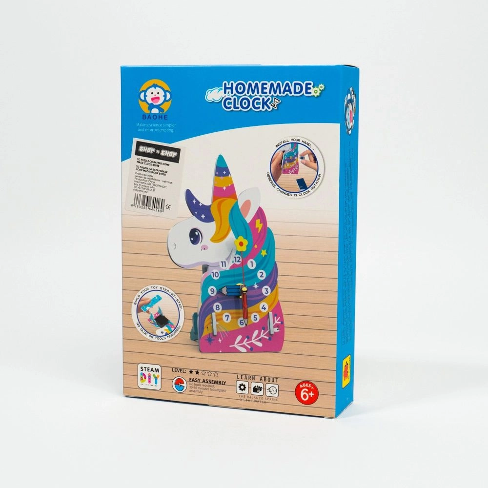 Puzzle 3D cu mecanism de ceas 