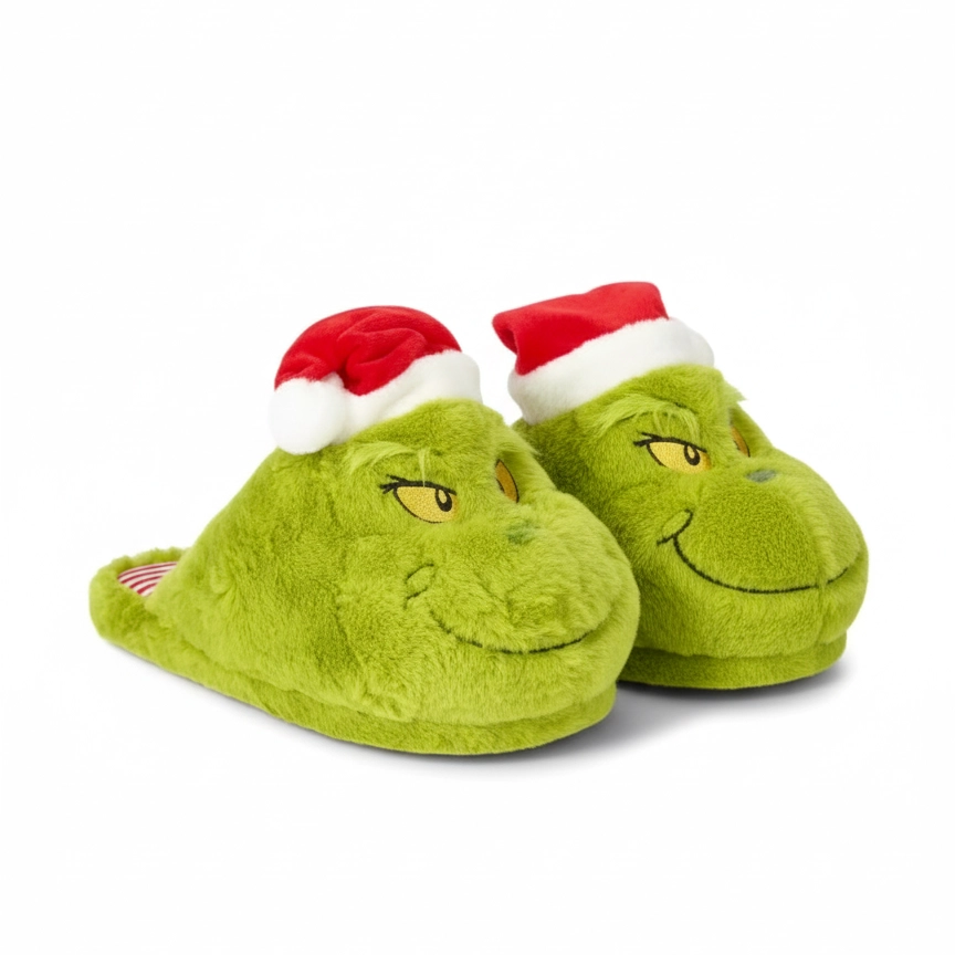 Grinch Slippers One Size 28 cm (Up to Size 43)